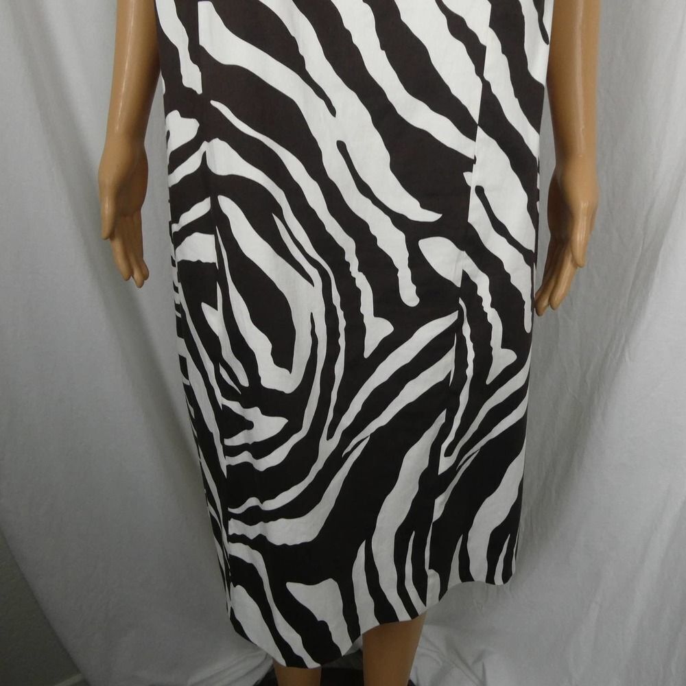 Peter Nygard Plus Size Zebra Print Sheath Dress B… - image 6